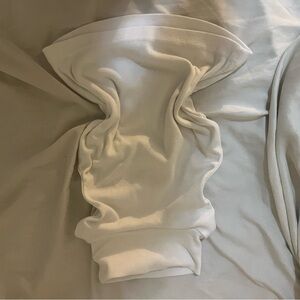 White short sleeve turtleneck